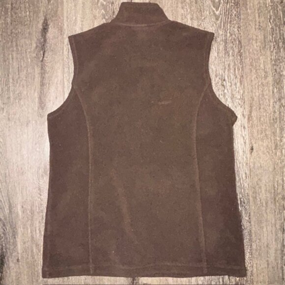 LL Bean Polartec Fleece Full Zip Vest Women's Size Medium Regular Brown Soft - Picture 4 of 4